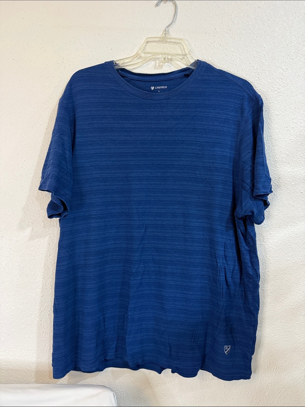Daniel Cremieux Men's Textured Navy Blue Crewneck Tee